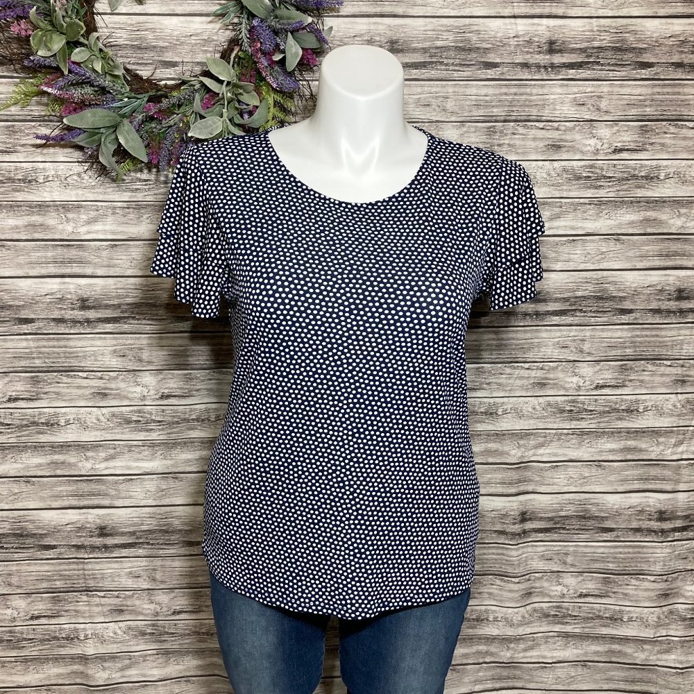 Adrianna Papell Double Flutter Sleeve Top